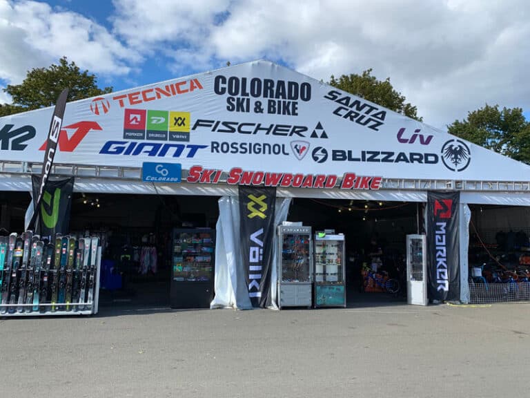 Big E fair tent display