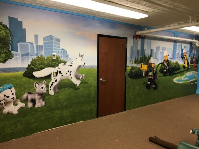 Lego School wall graphics